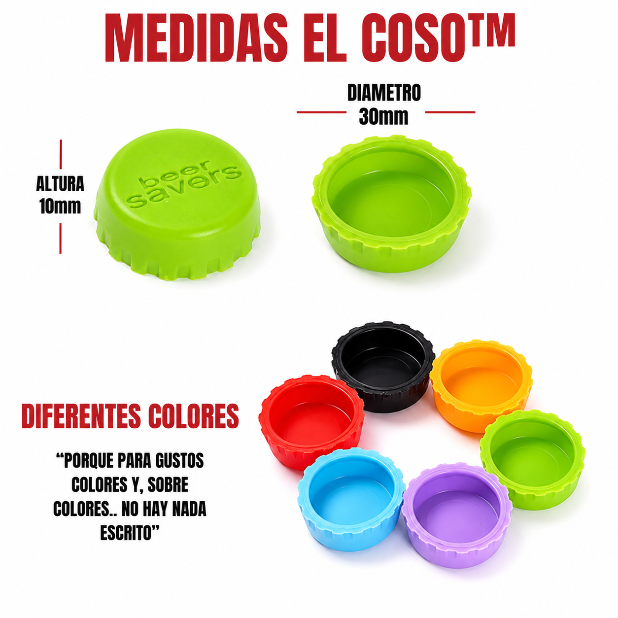 CHAPAS DE SILICONA REUTILIZABLES - EL COSO™